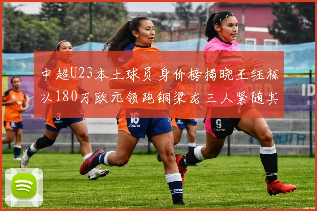 中超U23本土球员身价榜揭晓王钰栋以180万欧元领跑铜梁龙三人紧随其后